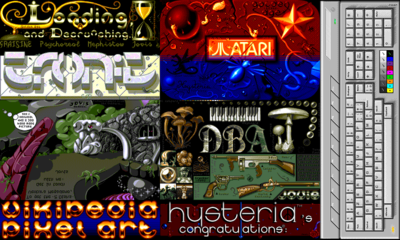 Edycja grafiki demonstracyjnej na Atari STF w latach 1989-1994