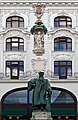 Regensburger Hof Façade & Gutenberg Monument