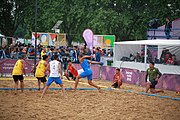 Deutsch: Beachhandball bei den Olympischen Jugendspielen 2018; Tag 6, 12. Oktober 2018; Jungen, Hauptrundenspiel – Thailand-Kroatien 2:0 English: Beach handball at the 2018 Summer Youth Olympics at 12 October 2018 – Boys Main Round – Thailand-Croatia 2:0