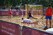 Deutsch: Beachhandball bei den Olympischen Jugendspielen 2018 in Buenos Aires; Tag 7, 13. Oktober 2018; Jungen, Halbfinale – Spanien-Kroatien 2:1 English: Beach handball at the 2018 Summer Youth Olympics in Buenos Aires at 13 October 2018 – Boys Semifinal – Spain-Croatia 2:1 Español: Handball de playa en los Juegos Olimpicos de la Juventud Buenos Aires 2018 en 13 de octubre de 2018 – Semifinales de chicos - España-Croacia 2:1