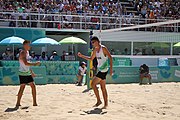 Deutsch: Beachvolleyball bei den Olympischen Jugendspielen 2018; Tag 11, 17. Oktober 2018; Jungen, Spiel um Platz 3 – Argentinien-Ungarn 2:0 (21–15/21–15) English: Beach volleyball at the 2018 Summer Youth Olympics at 17 October 2018 – Bronze Medal Match – Argentina-Hungary 2:0 (21–15/21–15)