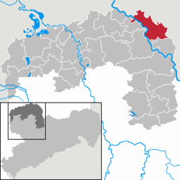 Läget för kommunen Beilrode i Landkreis Nordsachsen