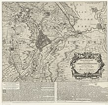 Map of 1629 showing the castle on the extreme right. Beleg van Den Bosch door Frederik Hendrik, 1629 Belegheringhe der stadt 's Hertogenbosscher door sijn Excellentie den Prince van Orangien. 1629 La Siege de la Ville de Bolduc par Son Excellence le Prince d'Orange (titel, RP-P-BI-1048.jpg