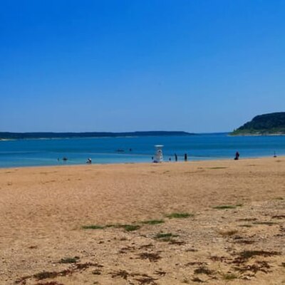 Beach at Belton Lake Outdoor Recreation Center.