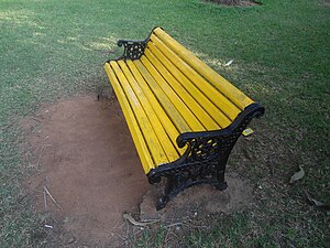 Bench at Shivaji Park in Vizag.JPG