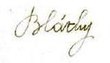 signature d'Ottó Bláthy