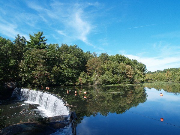 The Blackstone River at the Blackstone River and Canal Heritage State Park, near Massachusetts–Rhode Island state line