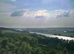 View from Krajnik Dolny on the Polish side of the border