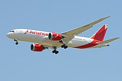 Boeing 787-8 ‘N783AV’ Avianca (26953627630).jpg