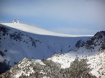 Winter view of the South face