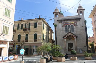 Church of the Immaculate Conception or Terrasanta Church in Bordighera, Italy