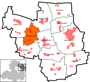 Poziția localității Braschwitz