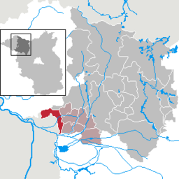 Läget för kommunen Breddin i Landkreis Ostprignitz-Ruppin