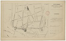 1879 - Plan parcellaire du quartier des Sept Saints.