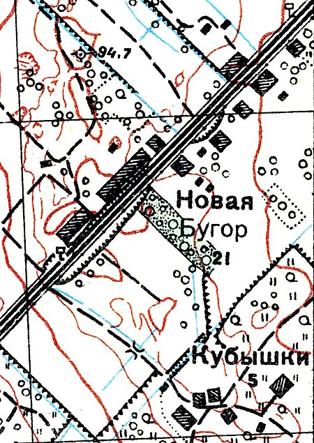 План деревни Бугры. 1931 год