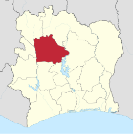 Regiunea Worodougou - Locație