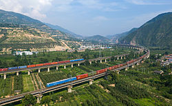 Longhai Railway in Yuanlong, Maiji District
