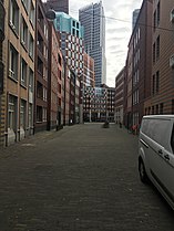 De Calilopestraat, gezien vanaf de Korte Poten