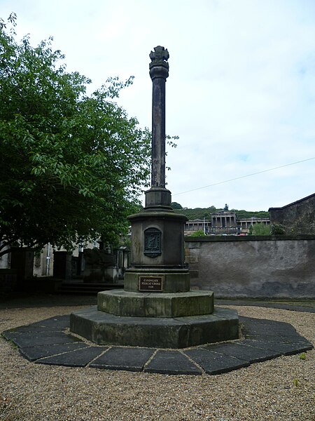 Canongate Burgh Cross in the grounds of the Canongate Kirk