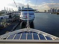 the bow of the Carnival Victory from the navigational bridge.