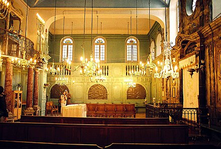 Interior of the Carpentras synagogue, built 1367