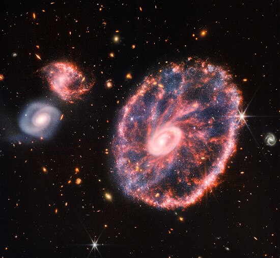 Thiên hà Bánh Xe (ESO 350-40) Hình: NASA, ESA, CSA, STScI