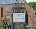 English: Plaque on the Nairne Memorial Gates at St Columba's Anglican church at Cassilis, New South Wales