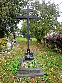 Krzyż prawosławny na cmentarzu