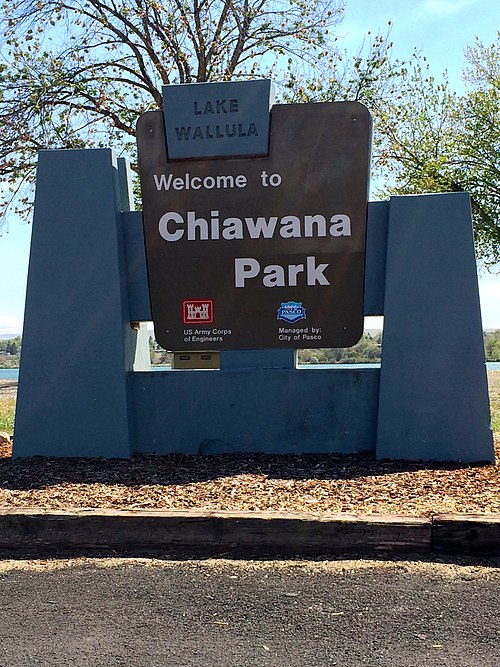 Sign for Chiawana Park in Pasco