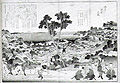 Topografsko delo z evropskimi metodami, natis iz leta 1848 iz regionalnih zemljevidov (地方測量之図, Jikata Sokuryō no Zu)