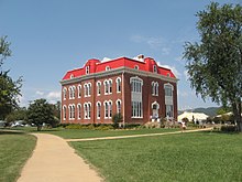 The historic Choctaw Capitol of Tuskahoma, Oklahoma, built in 1884 Choctaw capitol museum.jpg