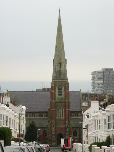 Many of the north–south streets offer long views. From the top of Victoria Street, St Mary Magdalen's Church and the English Channel are visible.