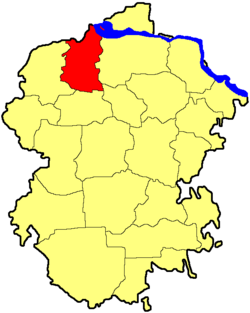 Localização de Morgaushsky Distrito na República Chuvash