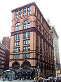 After the riot, the Opera House closed and the building was turned over to the New York Mercantile Library, who later built this 11-story building on the site