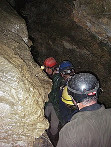 an example of Caving