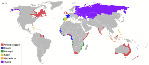 Empires coloniaux en 1822