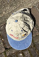Promotional baseball cap showcasing the alliance between Compaq and SCO Compaq and SCO baseball cap.jpg