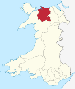 Poziția regiunii Conwy county borough