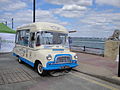 Cream of Cowes (WTB 340D), a Bedford ice cream van, in the Parade, Cowes, Isle of Wight during Cowes Week 2011.