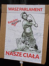 Czarny protest inicjatywy Ratujmy Kobiety 2016 10 01 w Warszawie 00.jpg