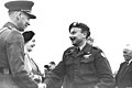 Dan Tolkovsky shaking hands with a British officer