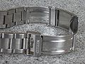 Stainless steel bracelet with deployant clasp and diver's extension.