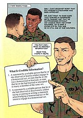 Image from a U.S. Army training manual, 2001, regarding homosexuality Dontaskdonttellcredible.jpg