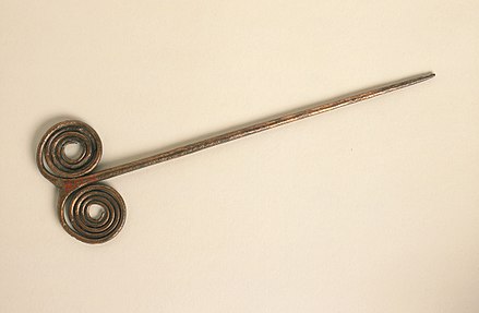 Double spiral pin, Eastern Europe, c. 5000 BCE