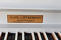 Firmenschild der Lötzerich-Orgel der evangelischen Kirche zu Ebsdorfergrund-Roßberg