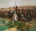 프리틀란트 전투에서 돌격하는 프랑스 후사르 4연대.