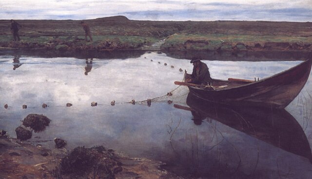 Eilif Peterssen, The Salmon Fisher, 1889
