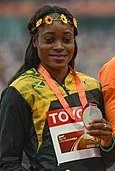 Elaine Thompson during the 2015 World Championships in Athletics.