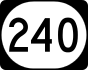 Kentucky Route 240 marcador