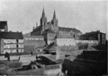 Widok od Wełtawy na przełomie XIX i XX wieku